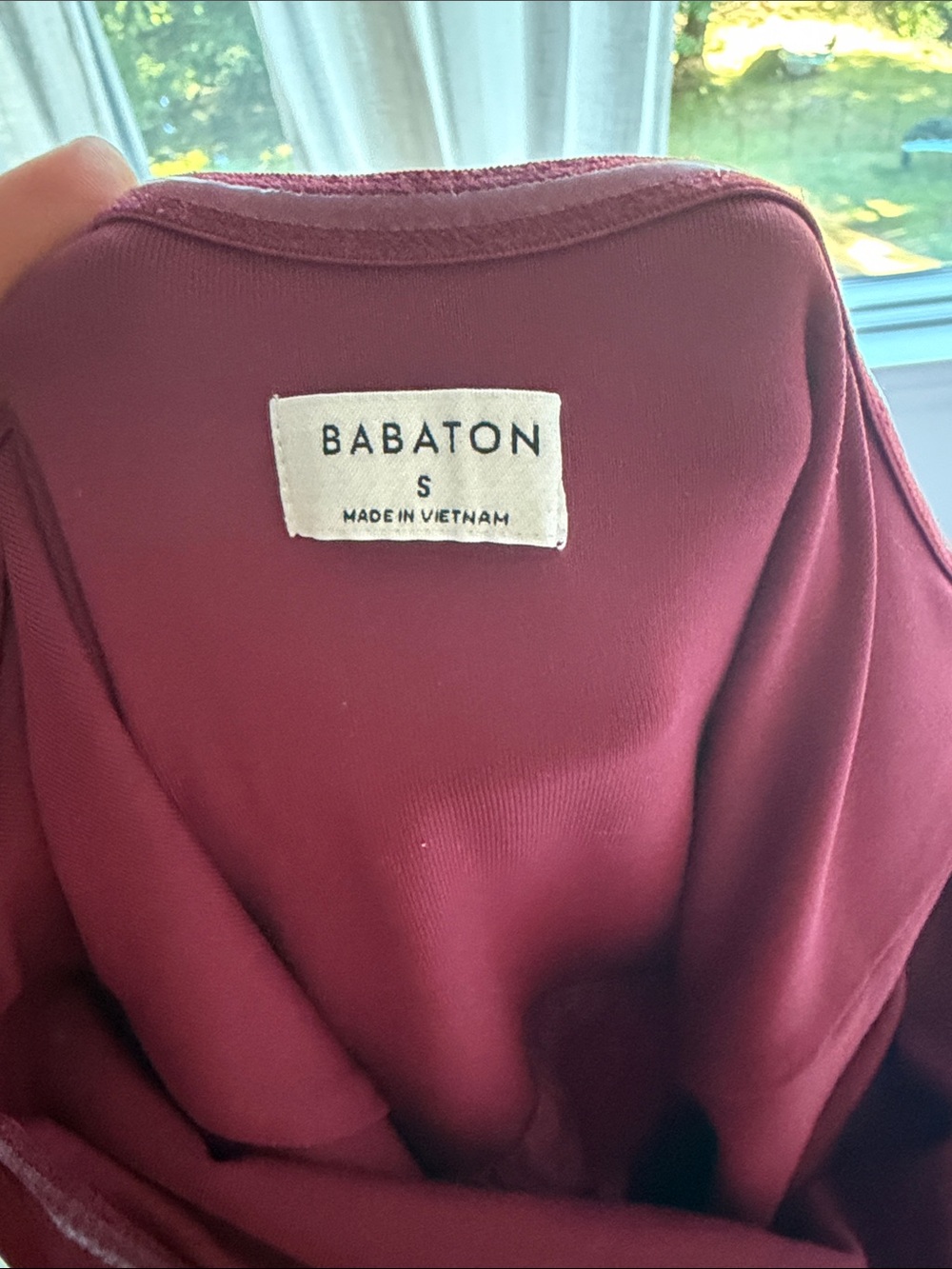 Babaton Deep Burgundy Crewneck Sweater